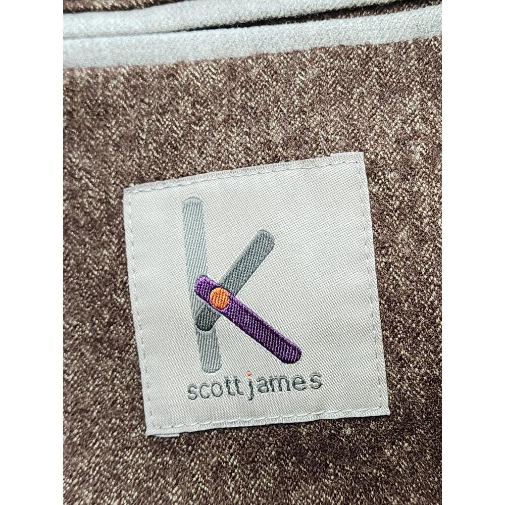 Scott James Blazer Mens Small 38 Wool Two Button Jacket Sport Coat Classic Tweed - Picture 2 of 16